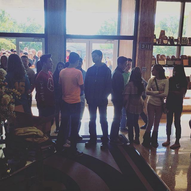 Students in Coliseum